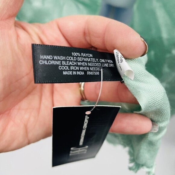 INC International Concepts Womens One Size Solid Oversized Wrap Scarf Sage 106 - Picture 6 of 6